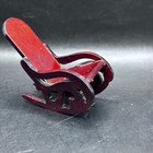 Vintage Dollhouse Furniture Red Rocking Chair Miniature