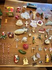 Huge Lot Of Vintage Christmas Ornaments   Figurines 50s 60s 70s 80s