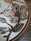 Vintage Hummingbird Floral Engraved Etched Metal Silver Copper Pill Trinket Box