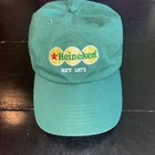 Vintage Heineken Us Open New York City Strapback Hat Green Dual Embroidery 2004