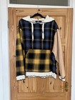 Jaded London Patchwork Plaid   Corduroy Hoodie Set - Mixed Fabric Two-piece Uk 8
