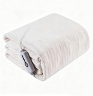 Contemporary Full Size Electric Heated Throw Blanket - Easy Care  White Fleece