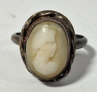 Victorian Antique Cameo Portrait Ring Lot Of Two Trademarked Gb