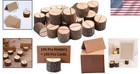 Rustic Wooden Place Card Holders With Kraft Cards For Weddings Parties 100 Pcs