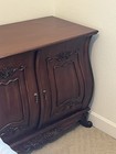 Unique Bombe Chest Solid Wood Curved Doors And Sides 30   h X 18 25   d X 38   w