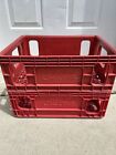 2 Vintage Red  1 Liter Coke  Coca Cola  Plastic Trays Crates  15       Vintage Obo