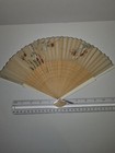 Japanese Fabric Folding Fan Sensu Bamboo Frame Floral