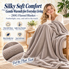 Black White Wolves Moonlit Forest Coral Fleece Blanket