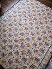 Vintage 1960 s  Butterfly Cheaters Cloth  Machine Quilted Quilt Feedsack 68x82