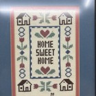 Vtg Cross Stitched    home Sweet Home    Professionally Framed Country Cottage Core