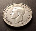 1946 Canada 50 Cents George Vi Silver Half Dollar Coin Fifty Cent