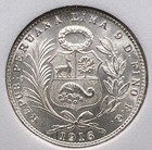 Peru 1916 Fg R 1 5 Sol Ms blast White - 25112