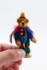 Little Gem Teddy Bear Dollhouse Miniature Harlequin Kiki Jointed Handmade Bear