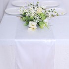 10 Pack White Satin Table Runner 12 X 108 Inch Silk Smooth Wedding Banquet