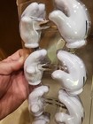 8 New Disney Mickey Mouse Corn Cob Holders 4 Pair White Glove Hands Double Prong