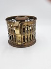 Antique Vintage Pierced Decorative Brass Candle Holder  