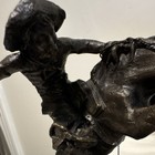 Franklin Mint Broncho Buster Frederic Remington Western Americana Statue 1988