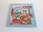 Carolyn Barford Santa Fe  New Mexico San Pasqual  Patron Saint Cooks Tile 6 