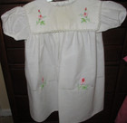 Vintage Girl s Embroidered White Dress