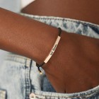 Liu Jun Let Them Bracelet For Women  Adjustable Braided Stainless Steel Engravin
