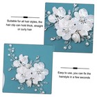 Wedding Hair Accessories Crystal Flower Hair Pins Pearl Headpieces For Brides   