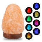 Set Of 3  Mini Usb Himalayan Salt Lamp With 7 Color Changing Natural Crystal Roc