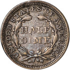 1858-p Seated Liberty Half Dime Great Deals From The Executive Coin Company