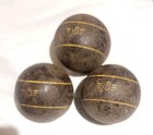Vtg Set Of 3 Jb Jean Blanc P  tanque Boules Ball Set  Steel  Preowned  720   919