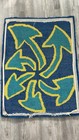 Retro Vintage Mod Arrow Latch Hook Area Throw Rug Finished 45   x33   