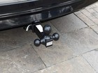 Trailer Hitch Tri-ball Hitch Ball Mount With 1-7 8 2  And 2-5 16  Black Tow Ball