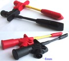 1 Pair Test Hook Probes Insulated Piercing Cables 4mm Banana Plug Multimeter