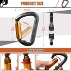 30kn Heavy Duty Auto Locking Climbing Carabiner Aluminum D Ring Clips Twist Lock