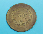 Harlem Montana L  Minugh Saloon 50c Antique Merchant Trade Token Mont 