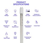 20-40 Pack 4ft Led T8 Tube Lights 24w G13 Daylight 5000k T8 Replacement Bulbs