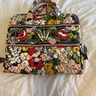 Vera Bradley Black Quilted Hanging Toiletry Bag Travel Makeup Cosmetic Organizer