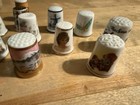 Lot Of 13 Collectible Porcelain Sewing Thimbles - Assorted Mixed Designs