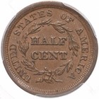 1855 1 2c Pcgs Ms64 Bn Braided Hair Half Cent Early Copper Unc