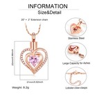 Double Heart Urn Necklace For Ashes Ashes Holder Keepsake Urn Cremation Jewelry