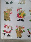 Vintage 1980 s Christmas 36 Stickers Sealed Package Santa Claus   Reindeer