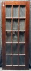 30 x76  Antique Vintage Wood Wooden Exterior French Door Window Beveled Glass