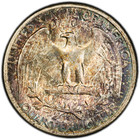 1947-s Pcgs Ms64 Washington Quarter   Pretty Rainbow Toning   Original Surfaces