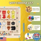 Drq Magnetic Color And Number Maze - Wooden Color Matching Learning Counting 