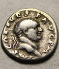 Rare Genuine Ancient Roman Silver Coin Denarius Vespasian Sacrificial Implements