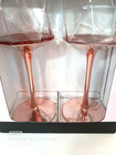 Rachel Zoe Long Stem Wine Glasses Rose Gold