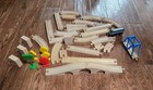 Mix Lot Of Wooden Railway Train Set Items Compatible With Any Train Set