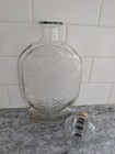 Vintage Schenley Clear Glass Whiskey Decanter Embossed Bottle Empty  1950 s 