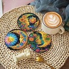 8 Pcs Diamond Art Coasters Kit For Adults With Holder sun And Moon Bd8p31118