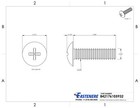 1 4-20 X 1  Phillips Truss Head Machine Screws Stainless Steel 18-8 Qty 100