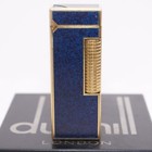 Rare Dunhill Rollagas Lighter Blue_lapis Lazuli Ultrasonically Cleaned_working_b