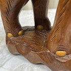 Vintage Large Hand Carved Wooden Elephant Statue 9 5 Inches Tall